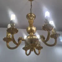 لوستر طلایی ۶ شعله سالم