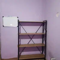 قفسه روستیک ترکیب چوب و فلز