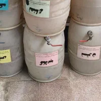 تعداد ۱۰عدد بشکه ۶۰لیتریی شیردار
