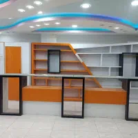 دکور مغازه ،بوتیک4*2.میز ویترین و اتاق پرو و رگال