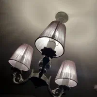 لوستر مدرن ۳ شاخه شلف ابریشمی|لوستر و چراغ آویز|اصفهان, ملک‌شهر|دیوار