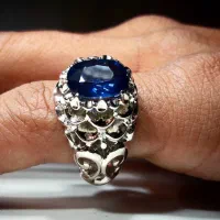 انگشتر فدیوم دست ساز سنگ توپاز لندن بلو نعیم قاسمی|جواهرات|تهران, قیطریه|دیوار