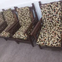 مبلهای چوبی بهمراه میز جلو