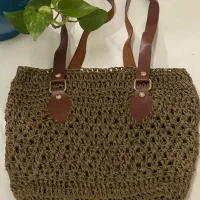 کیف رافیا (سبز)|کیف، کفش، کمربند|رشت, گلباغ نماز|دیوار