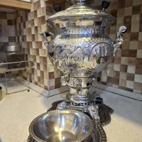 سماور گازی با جام و سینی