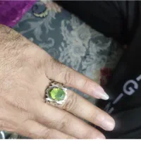 انگشتر زبرجد رکاب شبکه کاری