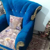 مبل سالم با جلو مبلی بزرگ و دو عدد کوچک|مبلمان خانگی و میز عسلی|رشت, کوی فکوری|دیوار