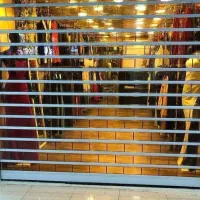 درب کرکره برقی ضد گلوله شیشه مات با کد ۵۷۸۸