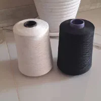 دوک نخ استریج سفید وسیاه