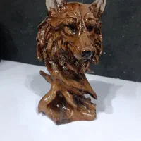 مجسمه پلی استر طرح گرگ