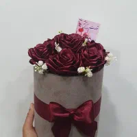 دسته گل روبانی وباکس گل