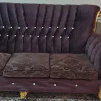 مبل شش نفره و جلو مبلی سالم در حد نو