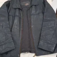 کاپشن چرم گاو طبیعی سالم