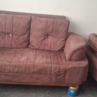 مبل 7 نفره با دوتا تکی کرم رنگ|مبلمان خانگی و میز عسلی|مینودشت, |دیوار