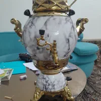 سماور برنجی 6لیتری..کتری قوری استیل 6لیتری