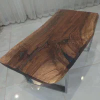 انواع میز چوب طبیعی روستیک و رزینی
