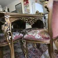 مبل استیل ۷ نفره ناهارخوری ۸ نفره و ۳ میز|مبلمان خانگی و میز عسلی|تهران, ازگل|دیوار
