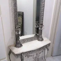 آینه کنسول شمعدان آبکاری نقره