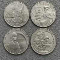 ۴ عدد سکه ربع دلاری(Quarter Dollar) کلکسیونی