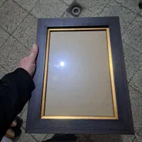 ۴ عدد قاب عکس  چوبی دور طلایی نو