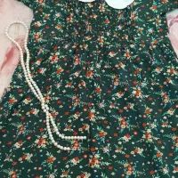 پیراهن نخی خارجی بلوز خامه دوزی مجلسی دخترانه