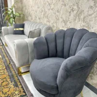 مبل7 نفره پایه یراقی و پشتی 6نفره نو نو