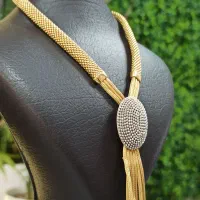 گردنی زنجیر بافتی بدون نگین ۴۵ گرمی|جواهرات|همدان, |دیوار