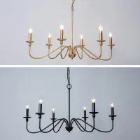 لوستر مدرن وکتور ۶ شاخه فلزی مشکی|لوستر و چراغ آویز|تهران, نیروی هوایی (پیروزی)|دیوار