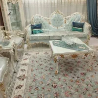 یک دست مبلمان استیل با ناهار خوری ۶ نفره و‌بوفه ست|مبلمان خانگی و میز عسلی|تهران, سازمان برنامه جنوبی|دیوار