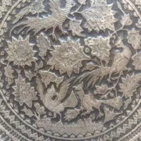 سینی مسی قلمکاری|کلکسیون اشیاء عتیقه|اصفهان, سنبلستان|دیوار