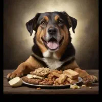 غذای سگ و گربه . خرگوش