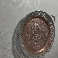 سینی مسی عتیقه دوره قاجار|کلکسیون اشیاء عتیقه|ساری, |دیوار