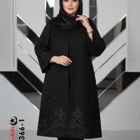 مانتو مجلسی گلدوزی و سنگ دوزی بیگ سایز Ayluxکد7366