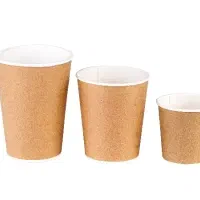 لیوان کاغذی دوجداره کرافت بیرون بر بار گرم (۴سایز)