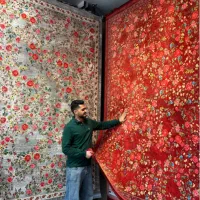 فرش مدرن/فرش لاکی/فرش قرمز/فرش طرح دستبافت/فرش