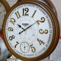 ساعت دیواری طوسی سفید و قهوه ای والرین جدید رسید|ساعت دیواری و تزئینی|اراک, |دیوار