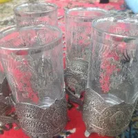 استکان پایه نقره ای