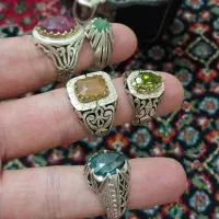انگشتر زمرد توپاز یاقوت زبرجد