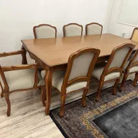نهار خوری 8 نفره کلاسیک چوب راش|میز و صندلی غذاخوری|تهران, امام زاده حسن|دیوار