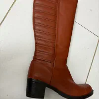 بوت قهوه ای چرم‌طبیعی سایز ۳۹