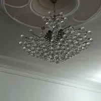 لوستر کرومی ۵۰ و ۶۰ سانت به همراه لامپ ها