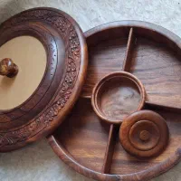 ظرف  هندی چوبی سینی هندی
