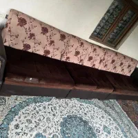 مبل ۷نفره طرح L و یک میز تلوزیون ام دی اف