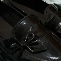 لوفر ورنی مشکی بغل پاپیون