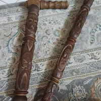 عصای چوبی کنده کاری شده|صنایع دستی و سایر لوازم تزئینی|مشهد, کشاورز|دیوار