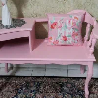 میزتلفن آنتیک ، خاص ، صورتی