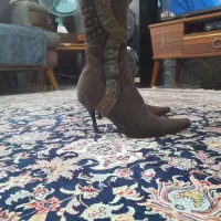 پوتین قهوه ای زنانه ساق بلند|کیف، کفش، کمربند|پرند, فاز ۴|دیوار