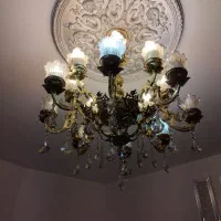 لوستر برنجی سنگین  ۱۶ شاخه