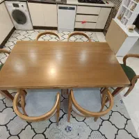 میز نهارخوری 6 نفره چوب راش نو