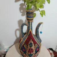 کوزه قدیمی با روکش فرش|کلکسیون اشیاء عتیقه|تهران, تهرانپارس غربی|دیوار